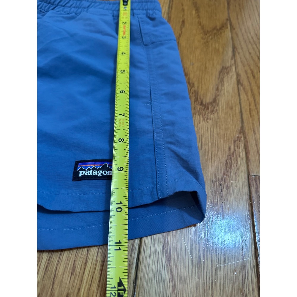 New girls Patagonia Kids Baggies Shorts Size L (12) Utility Blue Unlined NWT - Picture 5 of 9